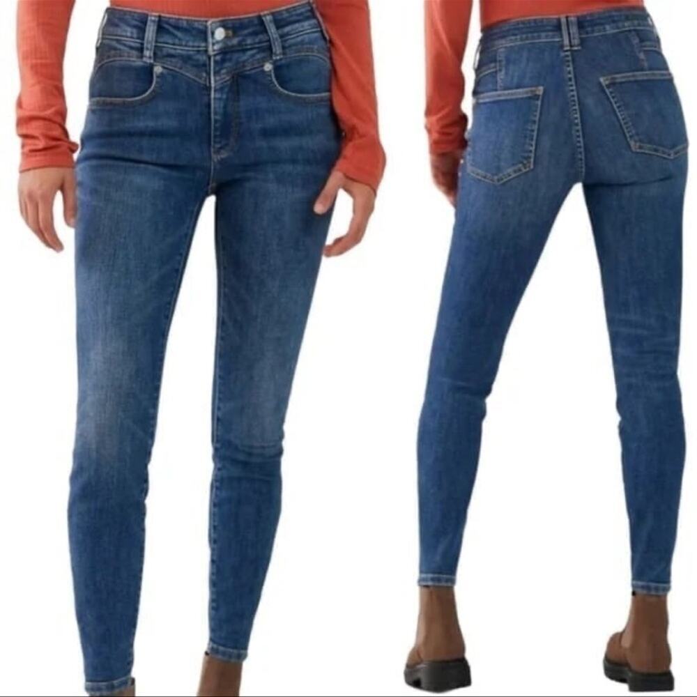 Pilcro And The Letterpress Women High-rise Yoke Seam Skinny Jeans Size 31